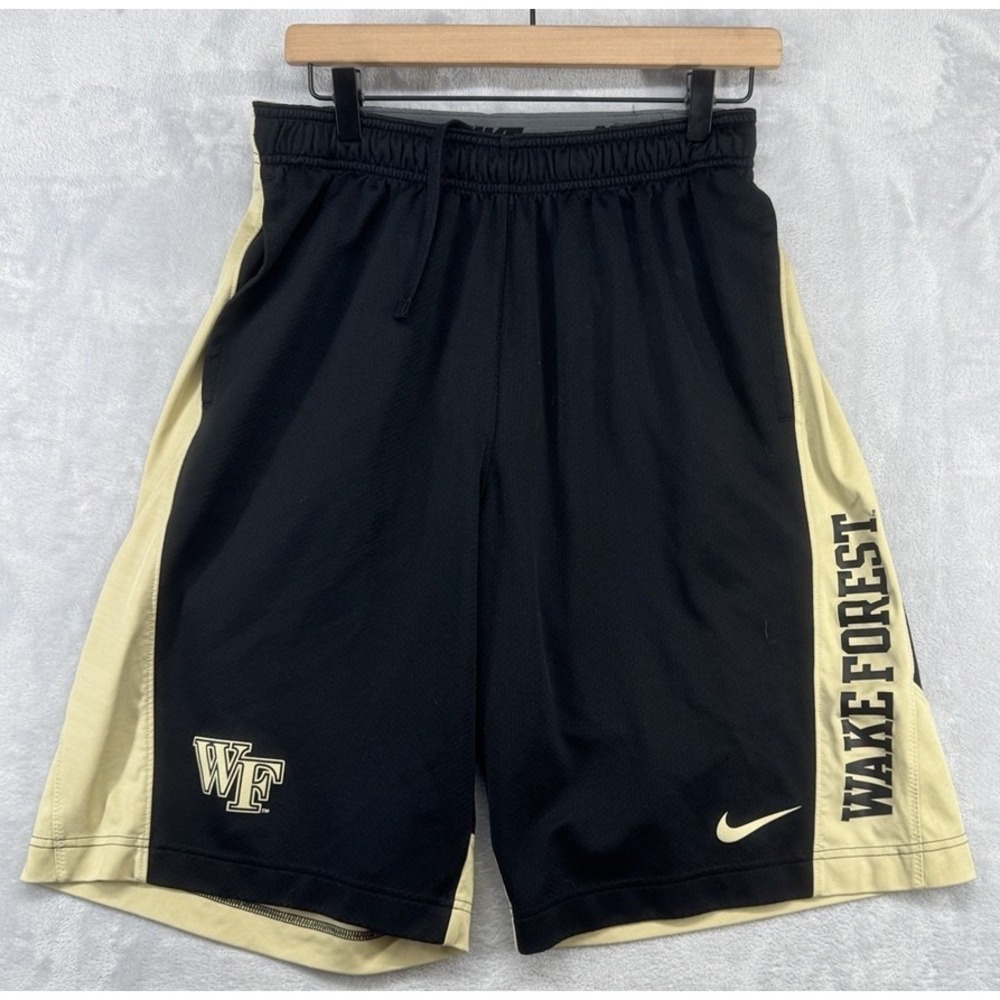 Nike Wake Forest Deacons Team Issued Practice Shorts Black Gold 11" Men's M